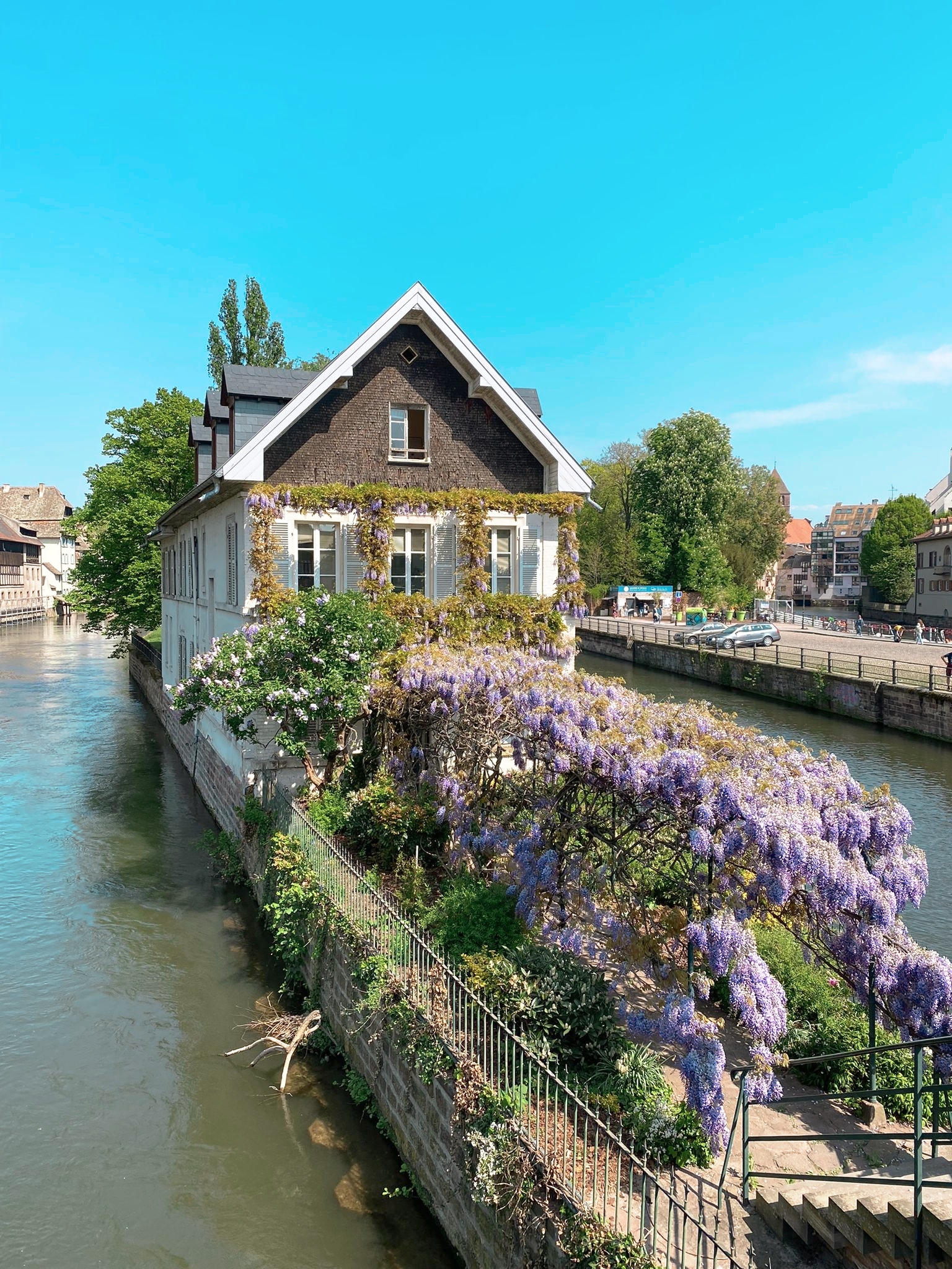Petite France, a picturesque historic district in Strasbourg, is famous for its charming half-timbered houses, winding cobblestone streets, and scenic canals that create a storybook atmosphere.